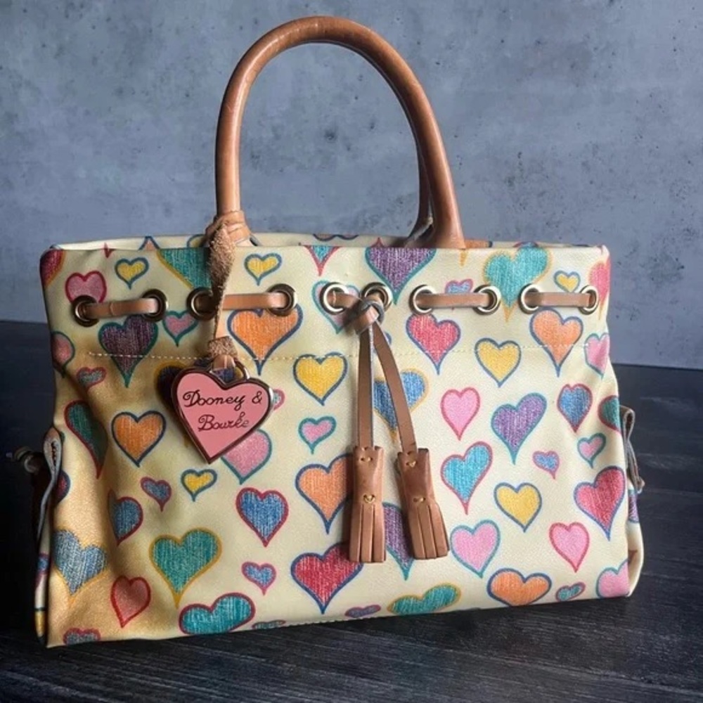 Dooney & Bourke Vintage Heart Print Mini Tote